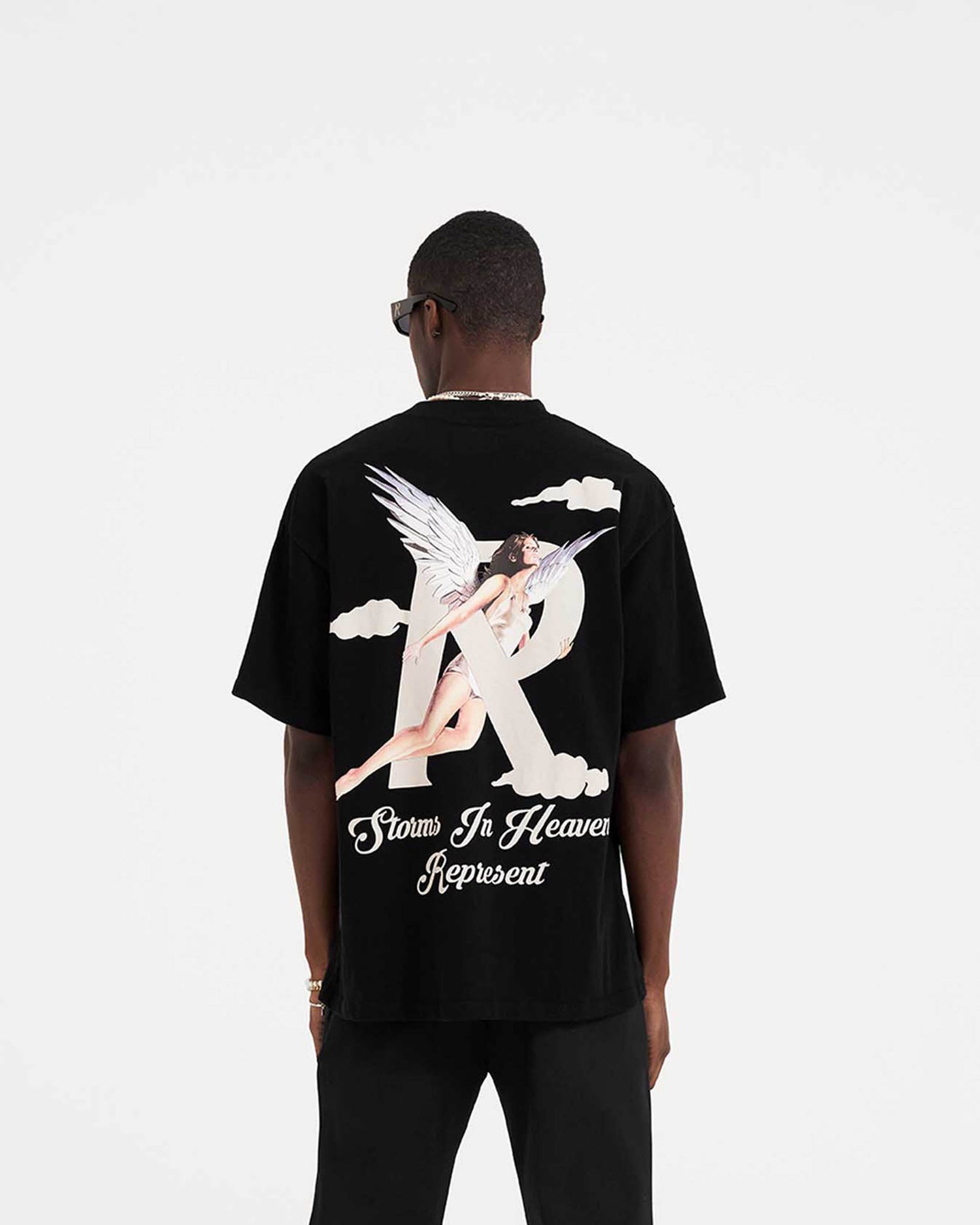 Storms In Heaven T-Shirt | Black T-Shirts SS23 | Represent Clo
