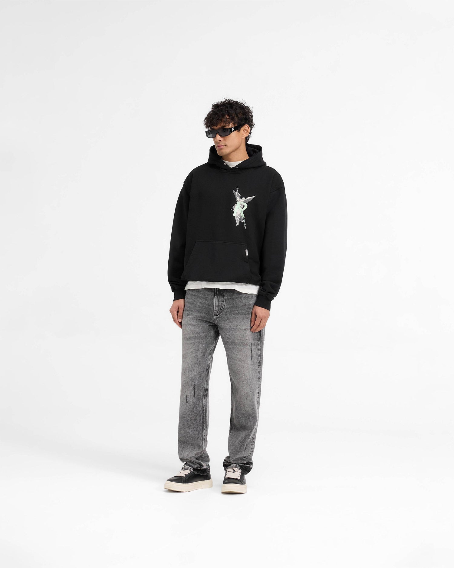 Archangel Initial Hoodie - Jet Black Exclusives