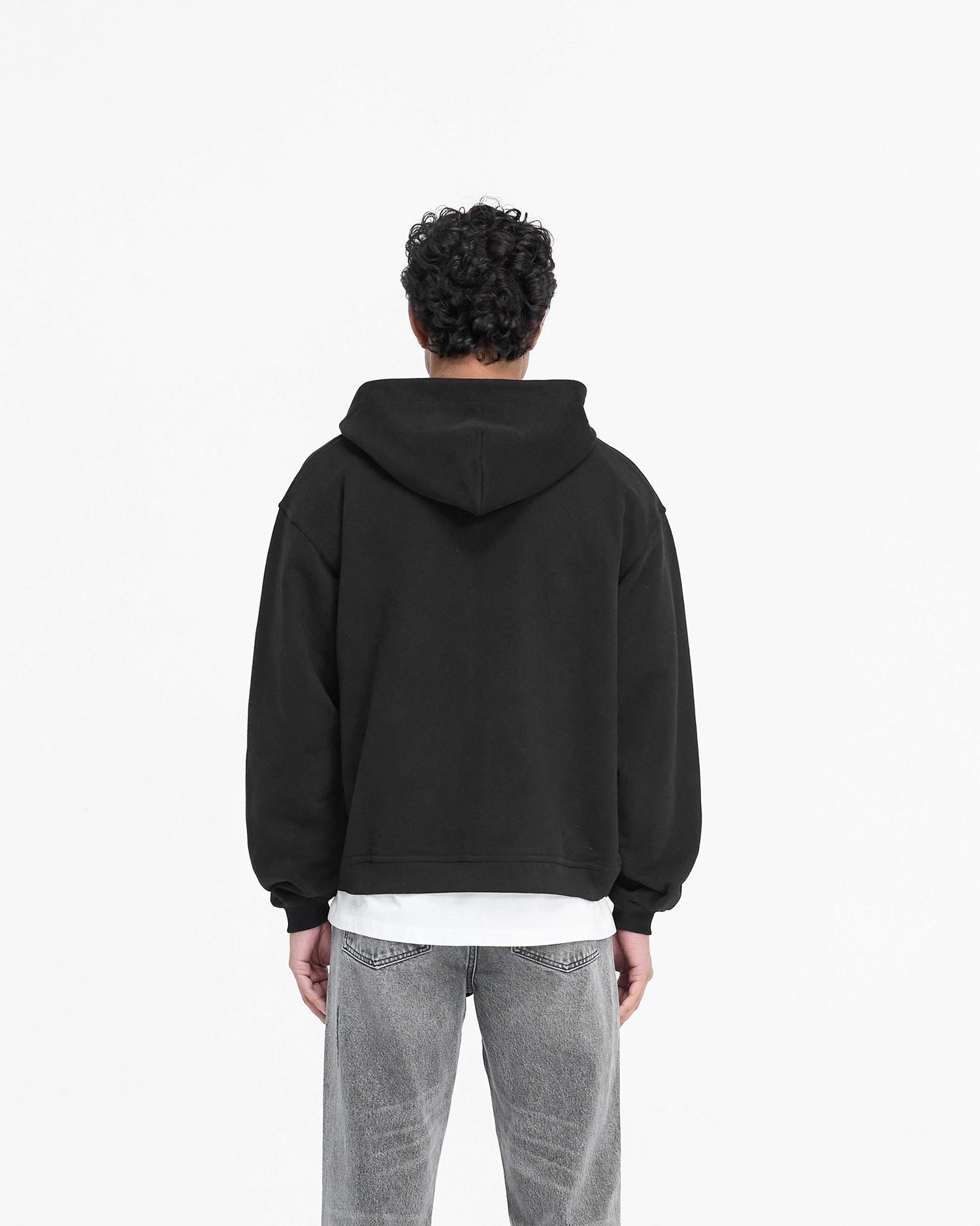 Script Logo Zip Hoodie - Black PRE SS25