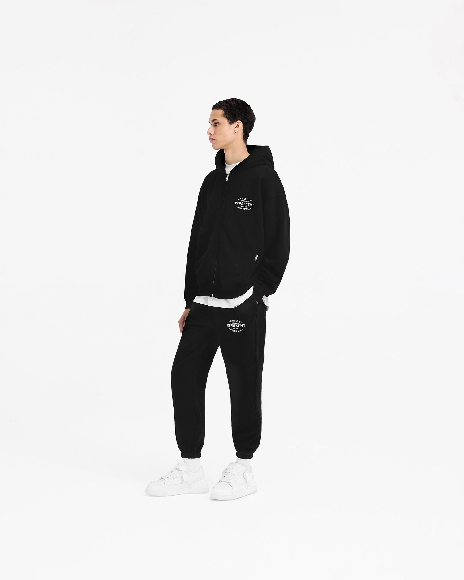 Represent Owners Club Stamp Zip Up Hoodie - Jet Black Owners Club